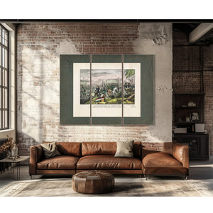 Capitulation of Vera Cruz the Mexican Soldiers Marching Out and Surrendering — Framed Wall Art Room View | Bella Frye
