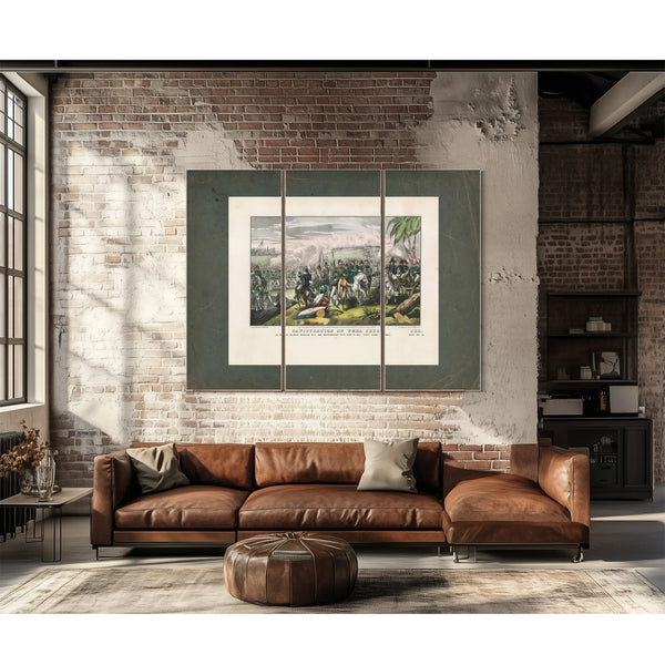 Capitulation of Vera Cruz the Mexican Soldiers Marching Out and Surrendering — Framed Wall Art Room View | Bella Frye