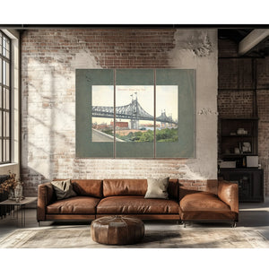 The Iron Crossing at Blackwells Island — Framed Wall Art Room View | Bella Frye