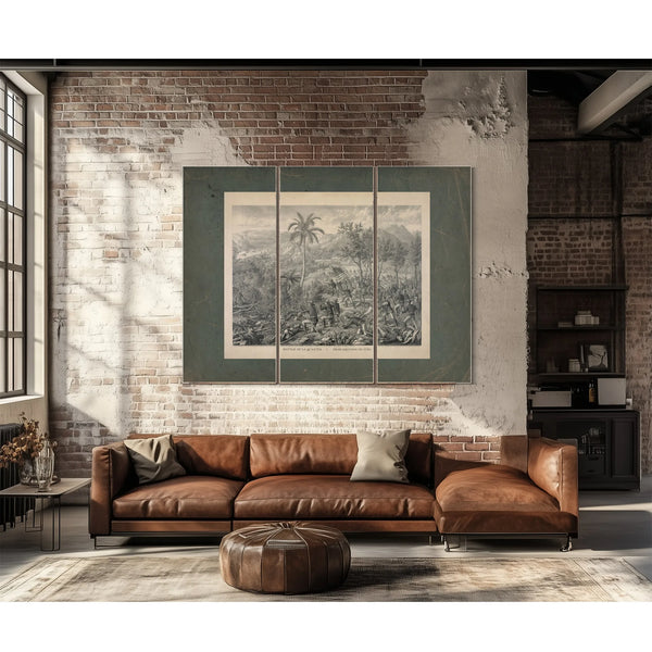 Battle of La Quasina Near Santiago De Cuba 19th Century — Framed Wall Art Room View | Bella Frye