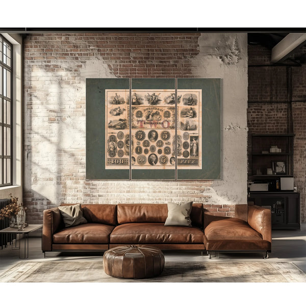 Durand Co Bank Note Engravers 1824 184 — Framed Wall Art Room View | Bella Frye
