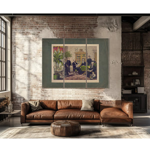 James Garfield and Family in Library 1882 — Framed Wall Art Room View | Bella Frye