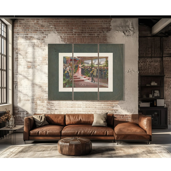 Americas Welcome to Dewey 1899 — Framed Wall Art Room View | Bella Frye