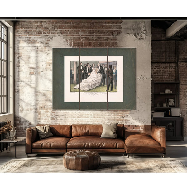Death of John Quincy Adams at the Us Capitol Feby 23d 1848 1848 — Framed Wall Art Room View | Bella Frye