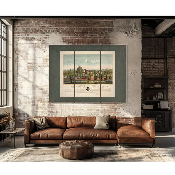 a View of the Birth Place of Robert Fulton Lancaster County State of Pennsylv — Framed Wall Art Room View | Bella Frye