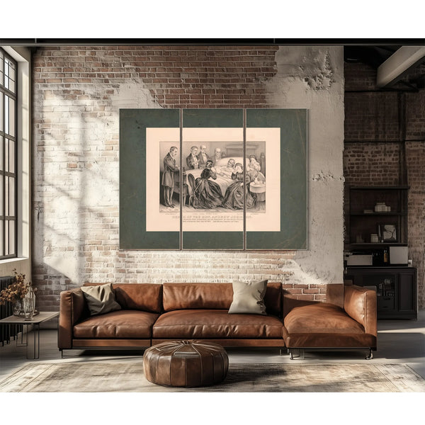 Death of the Hon Andrew Johnson Us Senator From Tennessee and Ex President O — Framed Wall Art Room View | Bella Frye