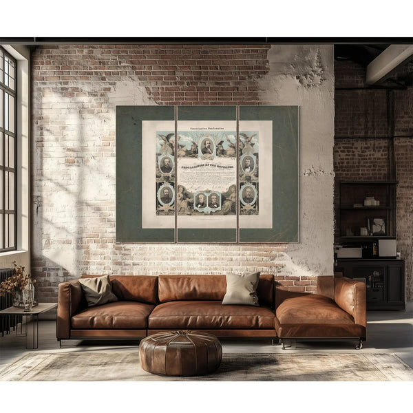 Emancipation Proclamation Proclamation by the Governor 1865 — Framed Wall Art Room View | Bella Frye