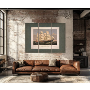 Clipper Ship Three Brothers 2972 Tons_ the Largest Sailing Ship in the World — Framed Wall Art Room View | Bella Frye