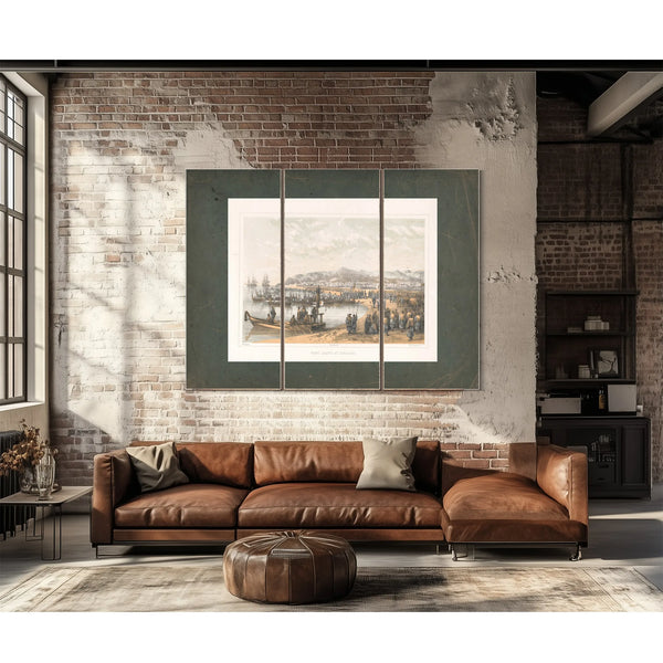 First Landing at Gorahama 1856 — Framed Wall Art Room View | Bella Frye