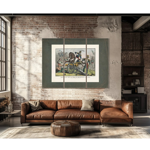 Capture of Genl La Vega by the Gallant Capt May at the Battle of Resaca De L — Framed Wall Art Room View | Bella Frye