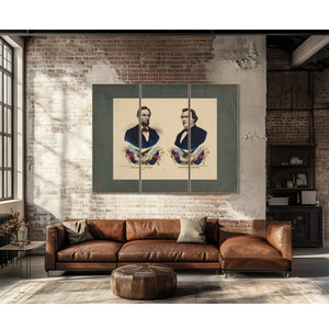 Abraham Lincoln of Illinois Andrew Johnson of Tennessee 1864 — Framed Wall Art Room View | Bella Frye