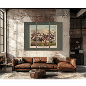 Custers Last Charge 1876 — Framed Wall Art Room View | Bella Frye
