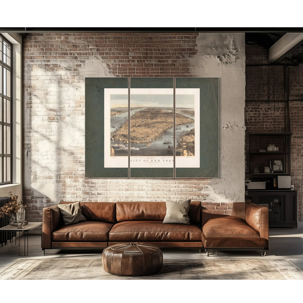 City of New York 1856 — Framed Wall Art Room View | Bella Frye