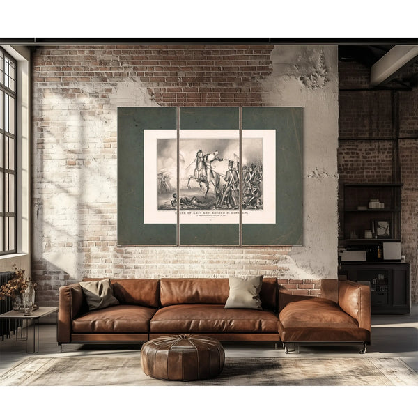 Death of Adjutant General George S Lincoln 1847 — Framed Wall Art Room View | Bella Frye