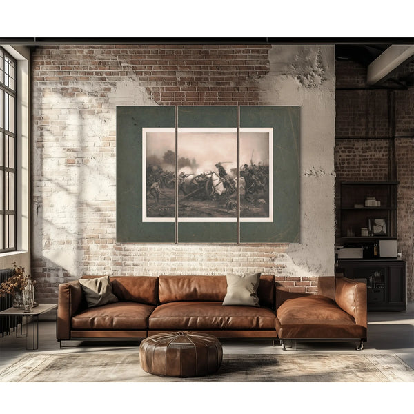 Charging the Guns 1891 — Framed Wall Art Room View | Bella Frye