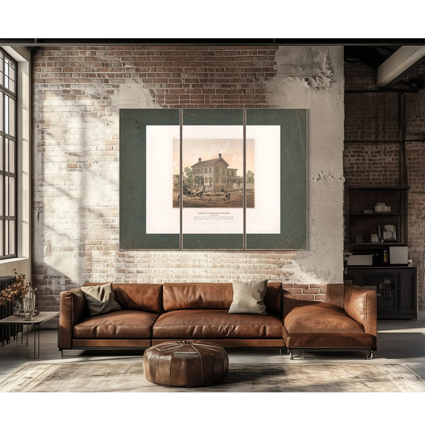 Home of Abraham Lincoln Springfield Ills 186 1865 187 — Framed Wall Art Room View | Bella Frye