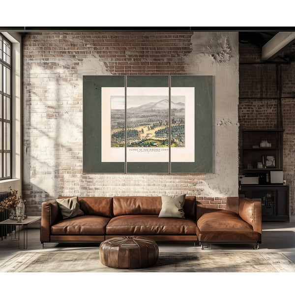 Flight of the Mexican Army at the Battle of Buena Vista Feb 23 1847 1847 — Framed Wall Art Room View | Bella Frye