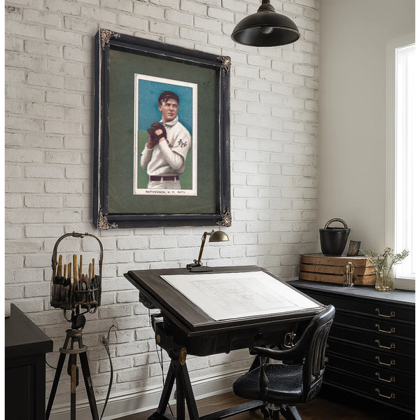 Christy Mathewson New York Giants Baseball Card Portrait 4 — Framed Wall Art Room View | Bella Frye