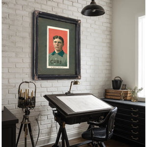 Three Finger Brown Chicago Cubs Baseball Card Portrait 8 — Framed Wall Art Room View | Bella Frye