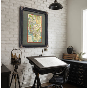 The Underground Arteries New York City Transit Map — Framed Wall Art Room View | Bella Frye