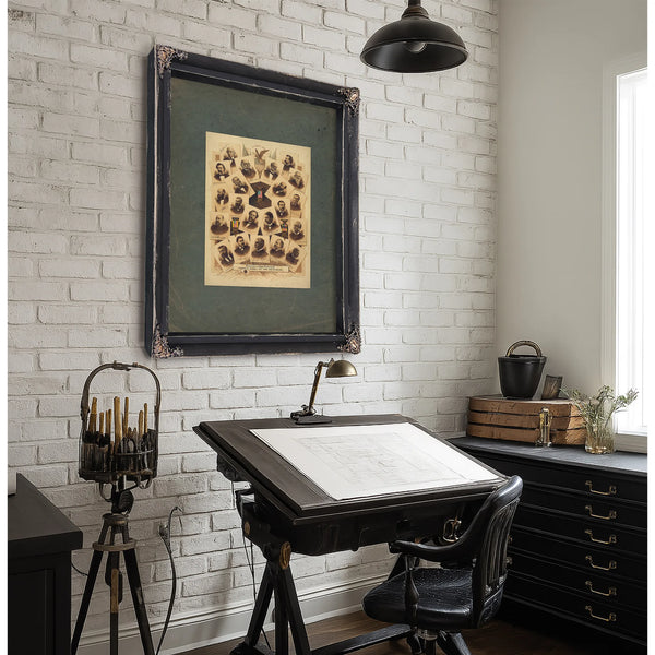 Commander and Past Commanders Grand Army of the Republic 1893 — Framed Wall Art Room View | Bella Frye