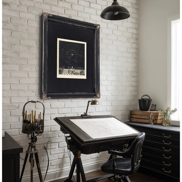 The Celestial Orrery Victorian Solar System Observatory Print — Framed Wall Art Room View | Bella Frye