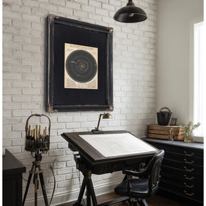 The Clockwork Heavens — Reynolds' Transparent Solar System — Framed Wall Art Room View | Bella Frye