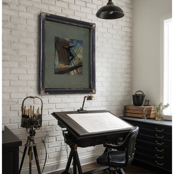 Lashed to the Shroudsfarragut Passing the Forts at Mobile in His Flagship Hartford 1864 187 — Framed Wall Art Room View | Bel