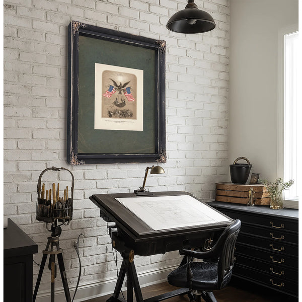 The American Declaration of Independence Illustrated 1861 — Framed Wall Art Room View | Bella Frye