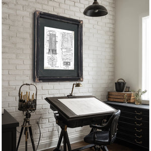 The Sunken Chamber Baltimore Caisson Engineering Blueprint — Framed Wall Art Room View | Bella Frye