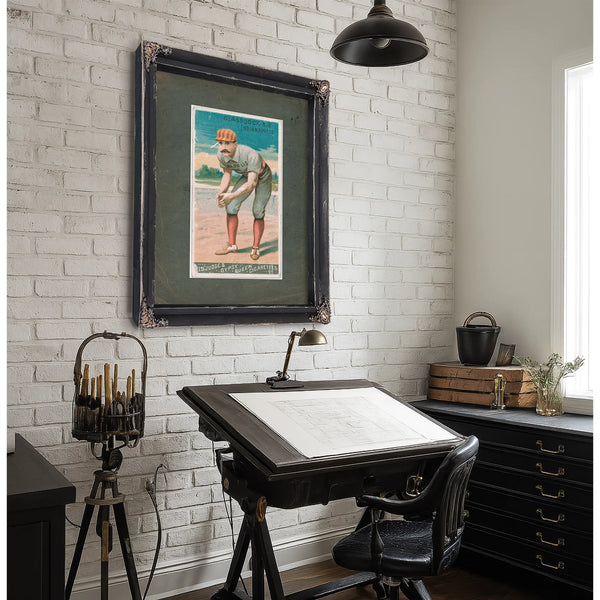 Jack Glasscock Indianapolis Hoosiers Baseball Card Portrait 9 — Framed Wall Art Room View | Bella Frye
