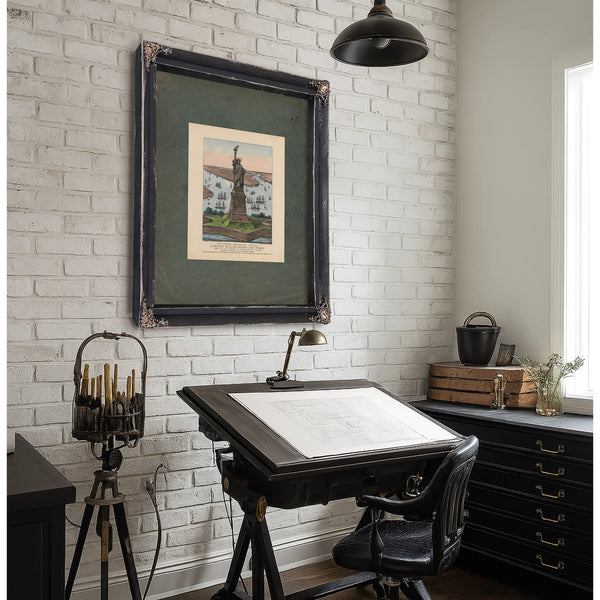 The Great Bartholdi Statue Liberty Enlightening the World 1885 — Framed Wall Art Room View | Bella Frye