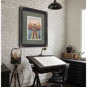 The Iron Gateway Brooklyn Bridge Crossing — Framed Wall Art Room View | Bella Frye