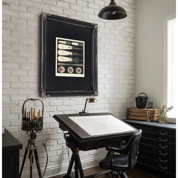 The Mechanics of Darkness a Victorian Study in Celestial Shadow — Framed Wall Art Room View | Bella Frye