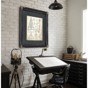 The Keepers Blueprint Apalachicola Lighthouse Engineering Plans of 191 — Framed Wall Art Room View | Bella Frye