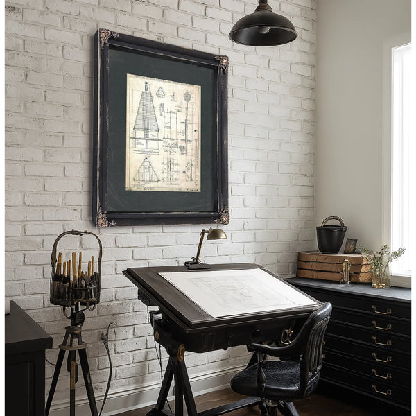 The Keepers Blueprint Apalachicola Lighthouse Engineering Plans of 191 — Framed Wall Art Room View | Bella Frye