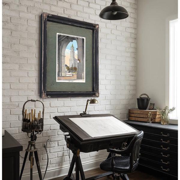 Cathedral of Commerce Through the Archway of Power — Framed Wall Art Room View | Bella Frye