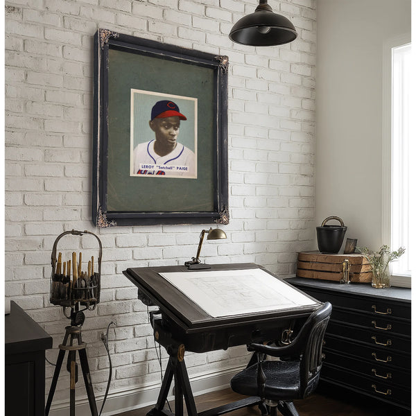 Satchel Paige 1949 Bowman 384ced — Framed Wall Art Room View | Bella Frye