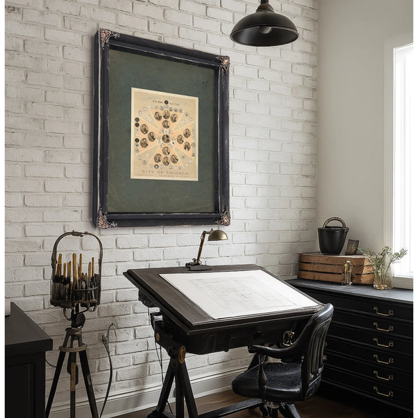 Triennial Committee Kt City of Chicago Illinois 188 — Framed Wall Art Room View | Bella Frye