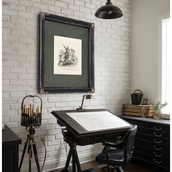 Custers Last Charge_ Brevet Major General George a Custer Lieutenant Colonel 7th Us Cavalry 1876 — Framed Wall Art Room View 
