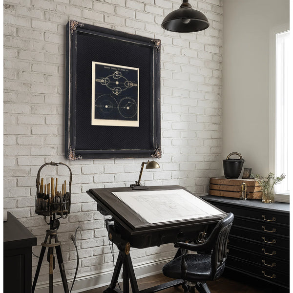 The Celestial Mechanics of Shadow and Light — Part A — Framed Wall Art Room View | Bella Frye