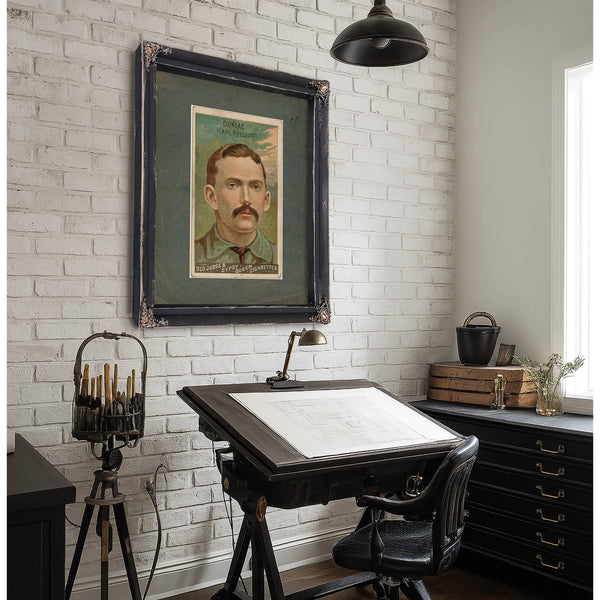 Fred Dunlap Pittsburgh Alleghenys Baseball Card Portrait 6 — Framed Wall Art Room View | Bella Frye