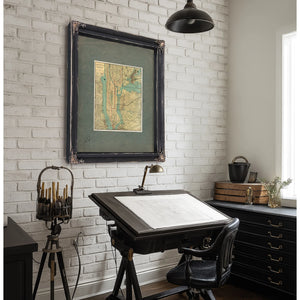 The Gilded Grid Manhattan's Veins of Commerce and Shadow — Framed Wall Art Room View | Bella Frye