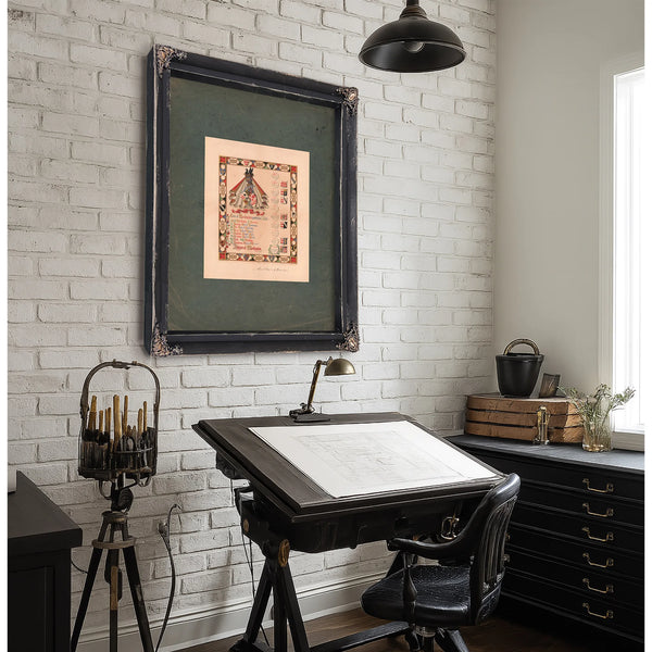 Arms of Washington and Pedigree of Washington 1858 — Framed Wall Art Room View | Bella Frye