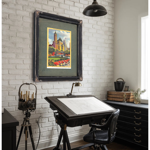 Manhattan Rising a Gilded View From the Park — Framed Wall Art Room View | Bella Frye