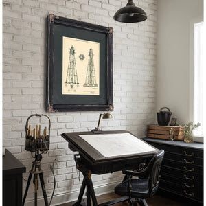 The Keepers Vigil Hilton Head Range Light Blueprint — Framed Wall Art Room View | Bella Frye