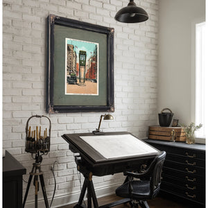 The Bronze Sentinel of Fifth Avenue — Framed Wall Art Room View | Bella Frye