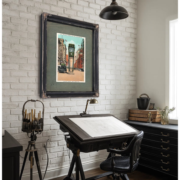 The Bronze Sentinel of Fifth Avenue — Framed Wall Art Room View | Bella Frye