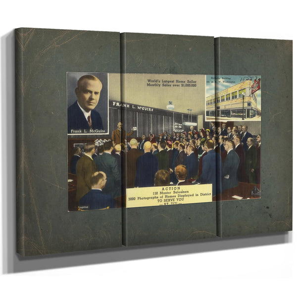 Frank L Mcguire World's Largest Home Seller Monthly Sales Over $1000000 — vintage wall art by Bella Frye