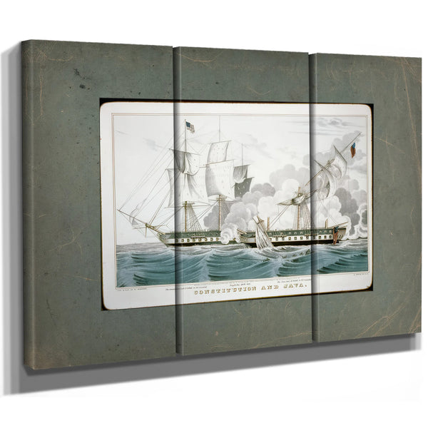 Constitution and Java Naval Battle of the War of 1812 — Framed Wall Art Room View | Bella Frye